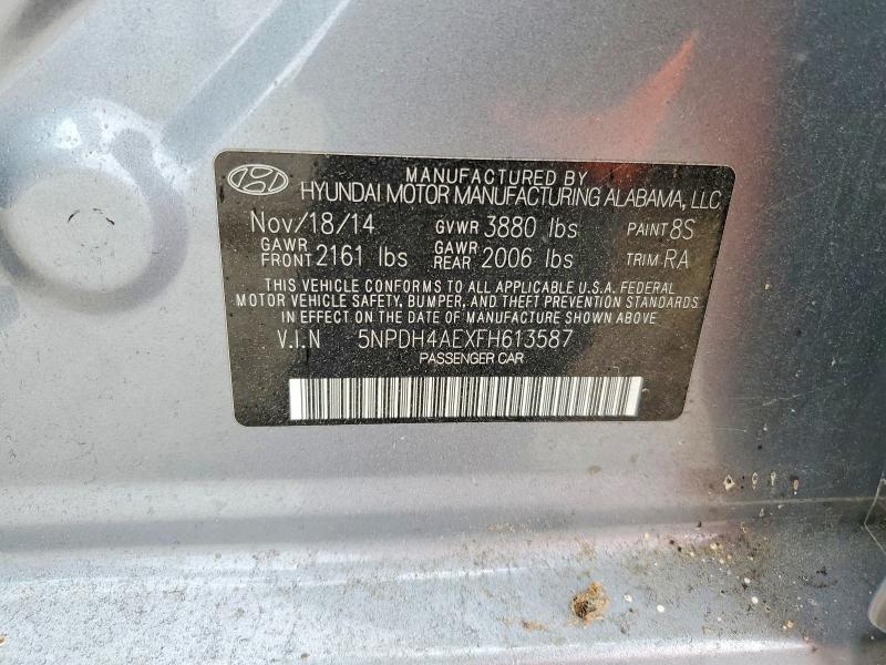 Продаж на аукціоні авто 2015 Hyundai Elantra, vin: 5NPDH4AEXFH613587, номер лоту: 54668696