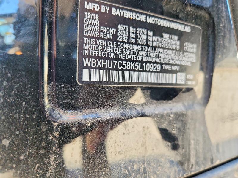 Aukcja sprzedaży 2019 Bmw X1, vin: WBXHU7C58K5L10929, numer aukcji: 53134466