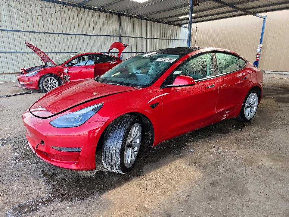55387596 :رقم المزاد ، 5YJ3E1EA1NF303982 vin ، 2022 Tesla Model 3 مزاد بيع