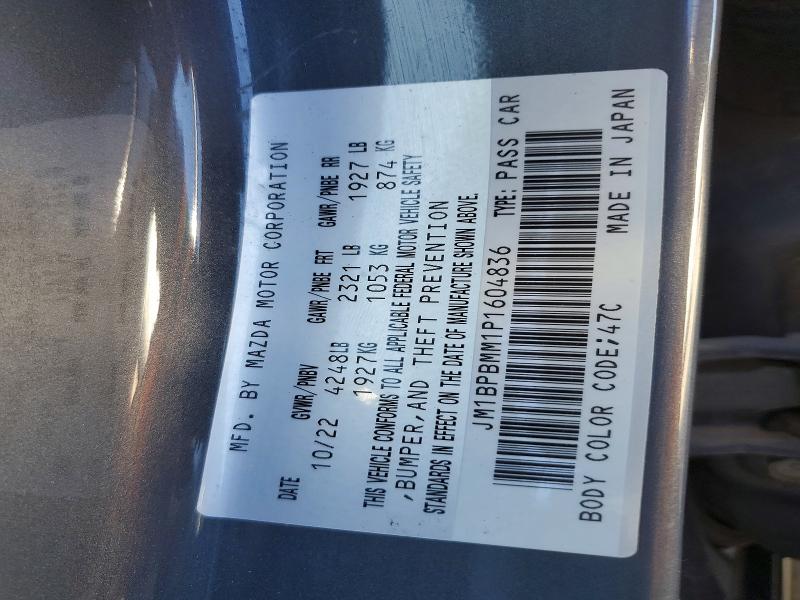 53321476 :رقم المزاد ، JM1BPBMM1P1604836 vin ، 2023 Mazda 3 مزاد بيع