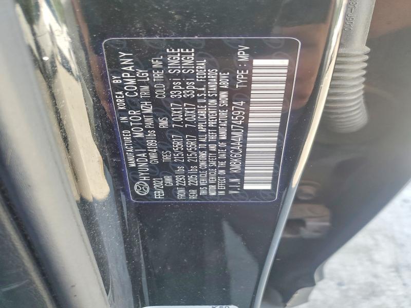 Aukcja sprzedaży 2021 Hyundai Kona, vin: KM8K6CAA4MU745974, numer aukcji: 54793766