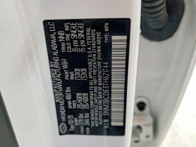 2026 Hyundai Tucson მანქანა იყიდება აუქციონზე, vin: 5NMJBCDE3TH621744, აუქციონის ნომერი: 55221596