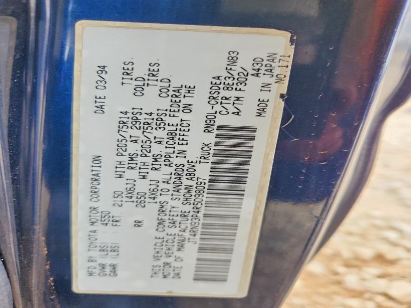 52378166 :رقم المزاد ، JT4RN93P4R5098097 vin ، 1994 Toyota Pickup مزاد بيع