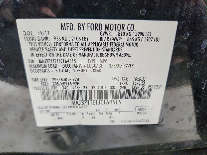 Продаж на аукціоні авто 2018 Ford Ecosport, vin: MAJ3P1TE1JC164515, номер лоту: 52087376