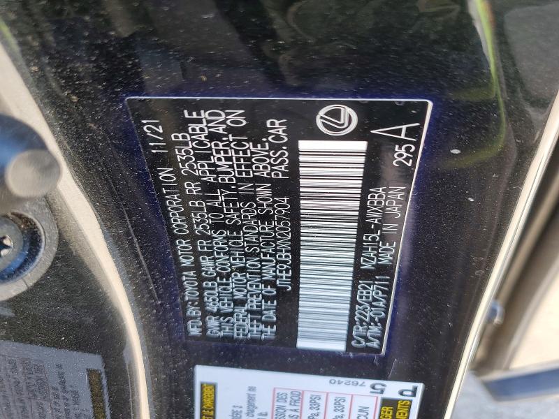 54505466 :رقم المزاد ، JTHE9JBHXN2057904 vin ، 2022 Lexus Ux 250h مزاد بيع