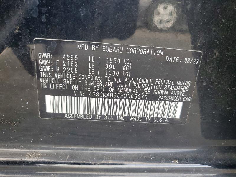 Aukcja sprzedaży 2023 Subaru Impreza, vin: 4S3GKAB65P3605270, numer aukcji: 52504036