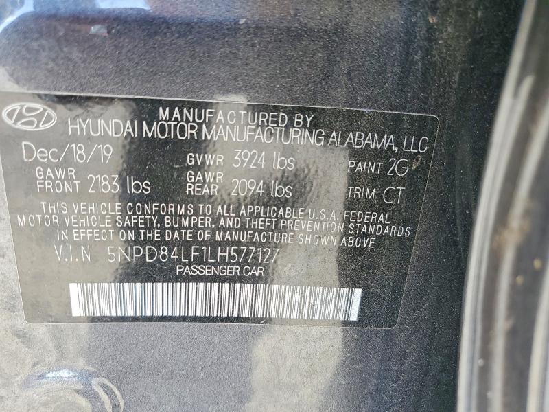 Продажа на аукционе авто 2020 Hyundai Elantra, vin: 5NPD84LF1LH577127, номер лота: 53413366