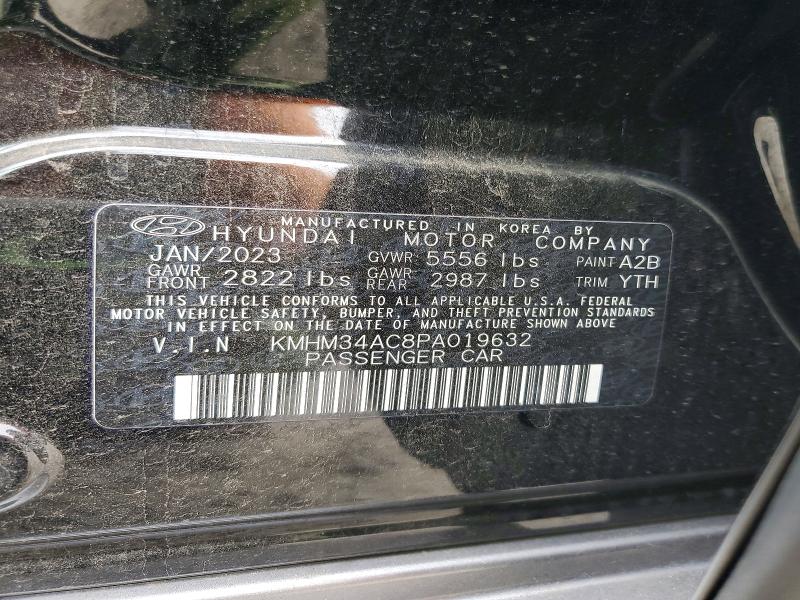 53668206 :رقم المزاد ، KMHM34AC8PA019632 vin ، 2023 Hyundai Ioniq 6 مزاد بيع