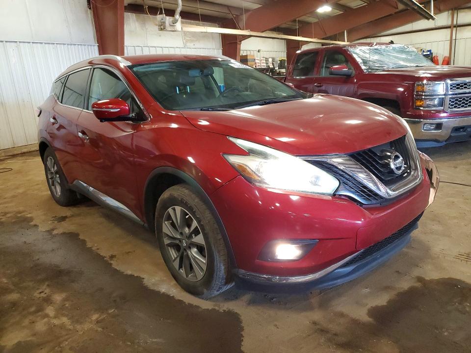 51833216 :رقم المزاد ، 5N1AZ2MH1FN251655 vin ، 2015 Nissan Murano مزاد بيع