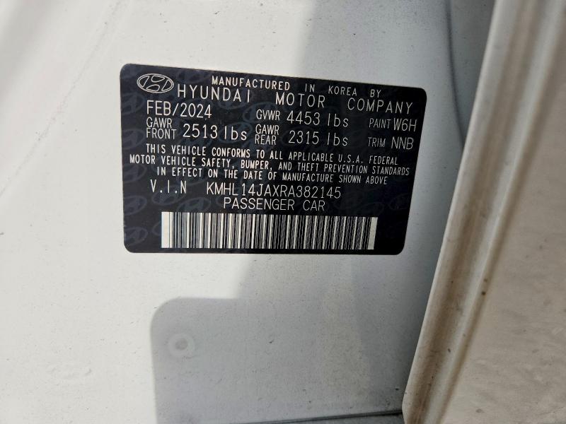 2024 Hyundai Sonata მანქანა იყიდება აუქციონზე, vin: KMHL14JAXRA382145, აუქციონის ნომერი: 52382266