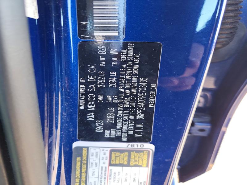 Продажа на аукционе авто 2024 Kia Forte, vin: 3KPF24AD7RE703435, номер лота: 52689636