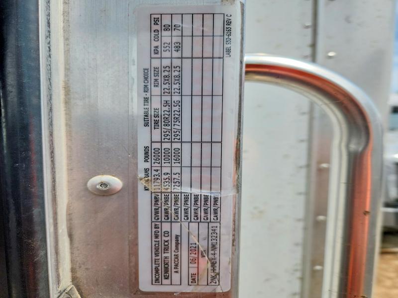 54729676 :رقم المزاد ، 2NKHHM6X4NM132341 vin ، 2022 Kenworth Construction مزاد بيع