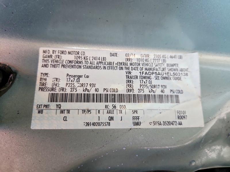 2014 Ford C-max მანქანა იყიდება აუქციონზე, vin: 1FADP5AU1EL503138, აუქციონის ნომერი: 53115816