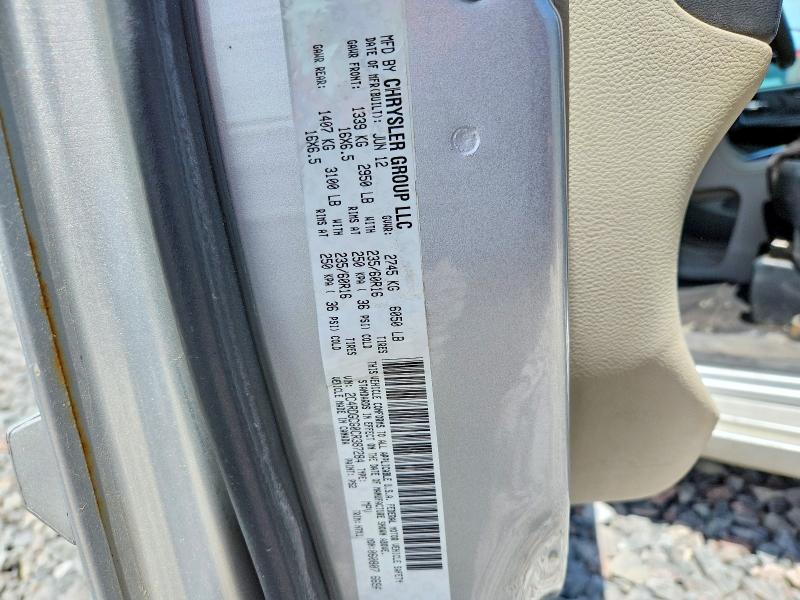 2012 Dodge Grand Caravan მანქანა იყიდება აუქციონზე, vin: 2C4RDGCG0CR387284, აუქციონის ნომერი: 54156316