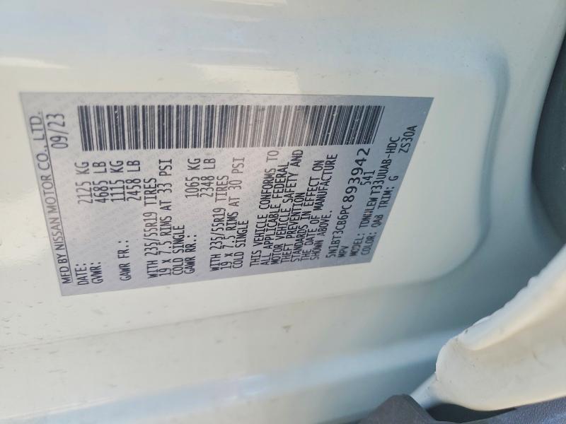 53419226 :رقم المزاد ، 5N1BT3CB6PC893942 vin ، 2023 Nissan Rogue مزاد بيع