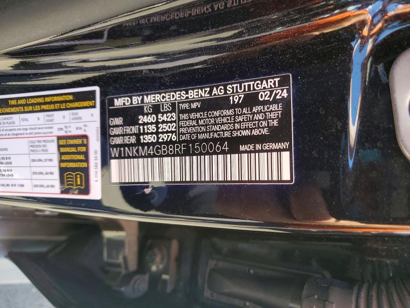 2024 Mercedes-benz Glc მანქანა იყიდება აუქციონზე, vin: W1NKM4GB8RF150064, აუქციონის ნომერი: 55632146
