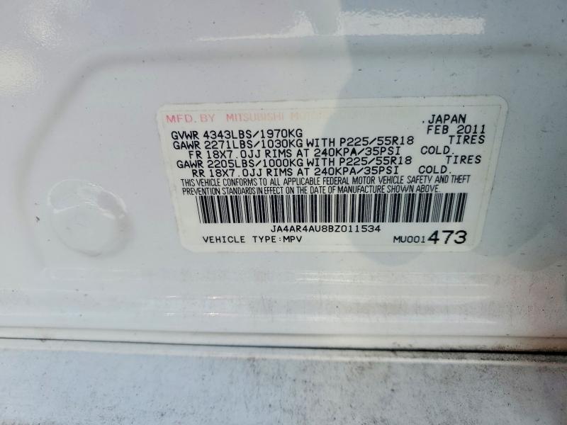 Продаж на аукціоні авто 2011 Mitsubishi Outlander Sport, vin: JA4AR4AU8BZ011534, номер лоту: 53215146
