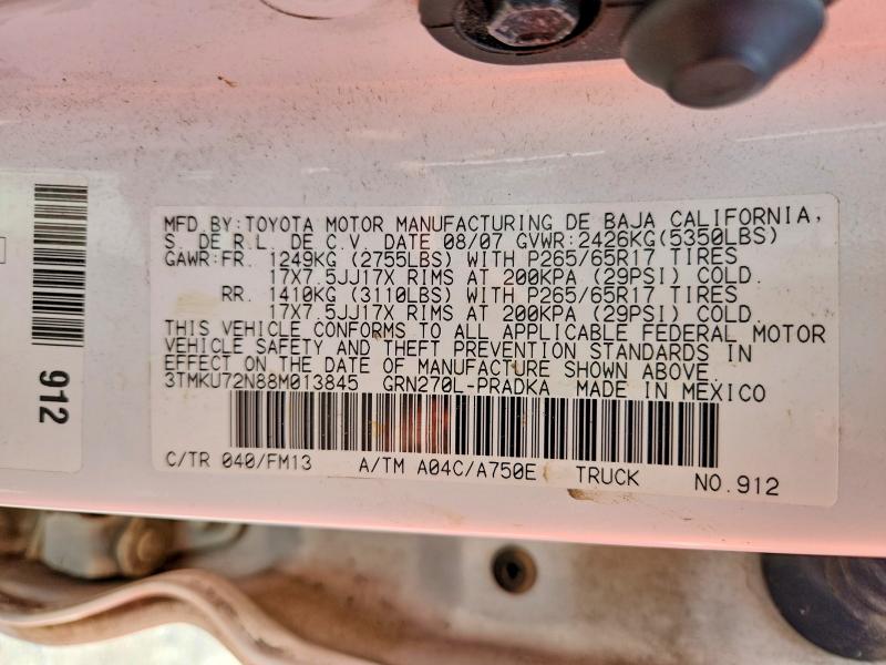 Aukcja sprzedaży 2008 Toyota Tacoma, vin: 3TMKU72N88M013845, numer aukcji: 55232296
