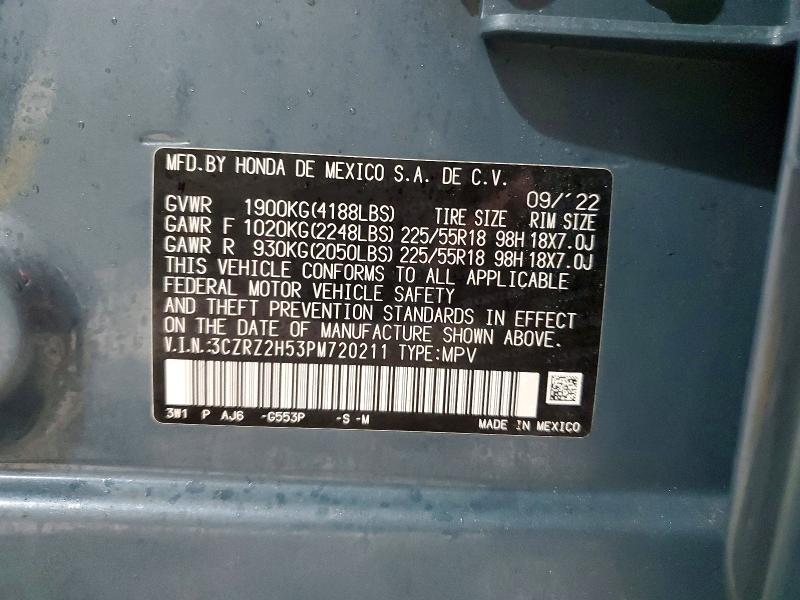 Aukcja sprzedaży 2023 Honda Hr-v, vin: 3CZRZ2H53PM720211, numer aukcji: 52738866