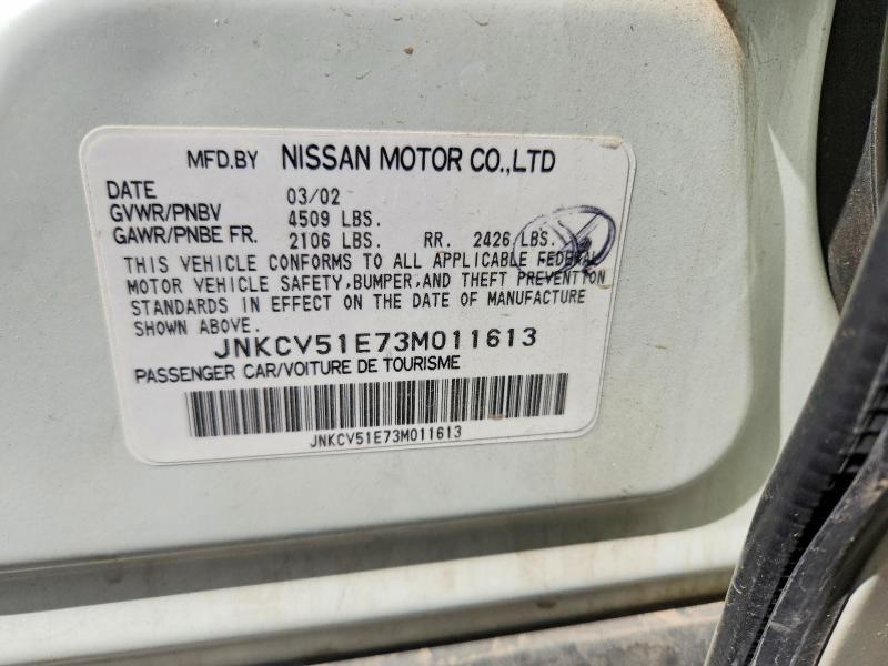 Aukcja sprzedaży 2003 Infiniti G35, vin: JNKCV51E73M011613, numer aukcji: 50645446