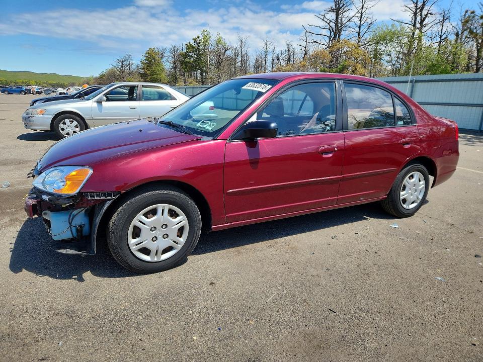 Продаж на аукціоні авто 2002 Honda Civic, vin: 2HGES16572H580839, номер лоту: 53632616