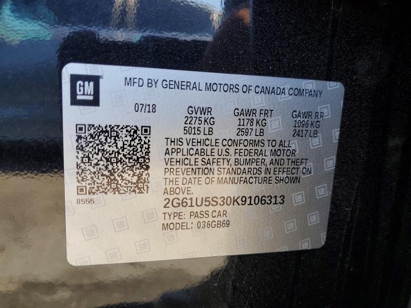 52070696 :رقم المزاد ، 2G61U5S30K9106313 vin ، 2019 Cadillac Xts مزاد بيع
