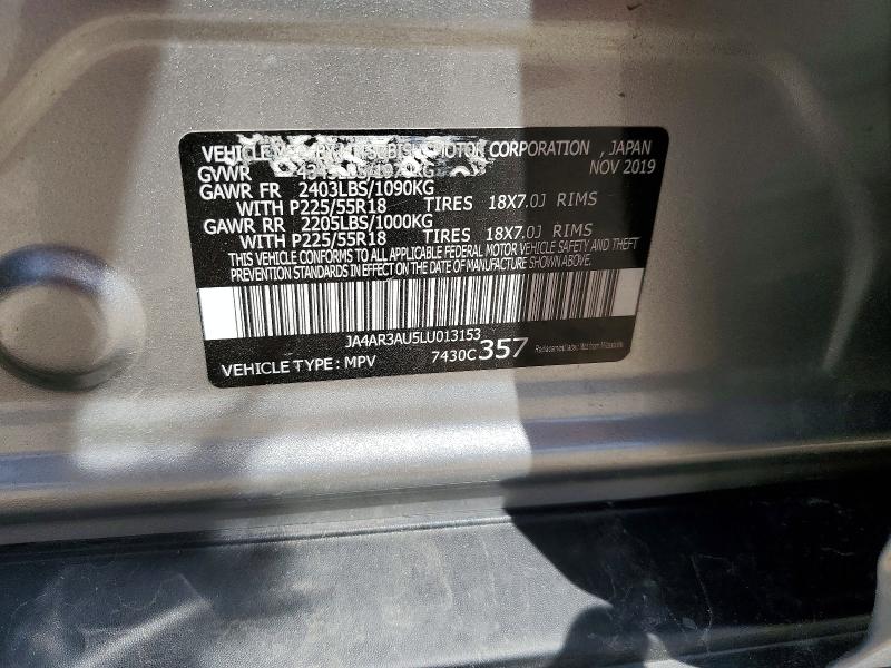 2020 Mitsubishi Outlander Sport მანქანა იყიდება აუქციონზე, vin: JA4AR3AU5LU013153, აუქციონის ნომერი: 54522046
