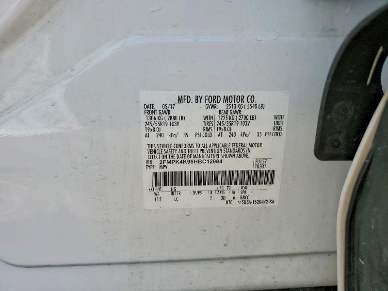 Aukcja sprzedaży 2017 Ford Edge, vin: 2FMPK4K96HBC12984, numer aukcji: 52766286
