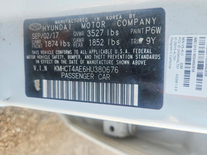 Aukcja sprzedaży 2017 Hyundai Accent, vin: KMHCT4AE6HU380676, numer aukcji: 54309046
