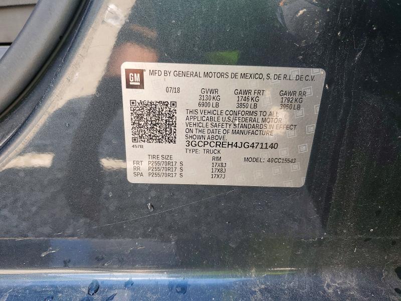 Продаж на аукціоні авто 2018 Chevrolet Silverado, vin: 3GCPCREH4JG471140, номер лоту: 54440206