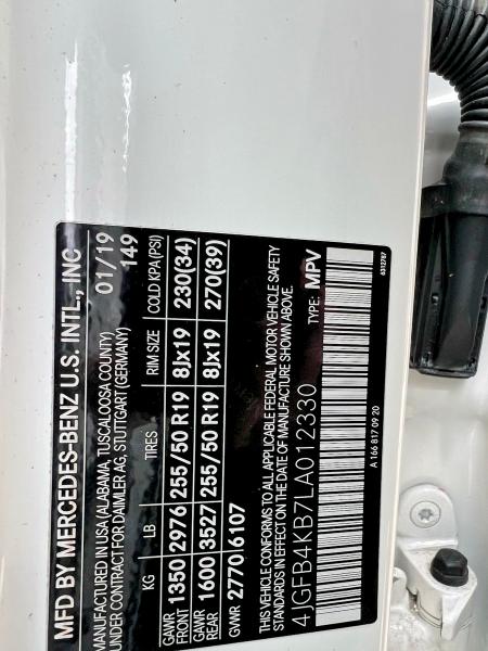 Продажа на аукционе авто 2020 Mercedes-benz Gle, vin: 4JGFB4KB7LA012330, номер лота: 52931056