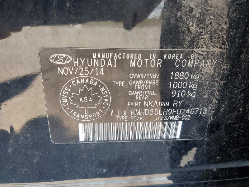 Продажа на аукционе авто 2015 Hyundai Elantra Gt, vin: KMHD35LH9FU246713, номер лота: 52071736