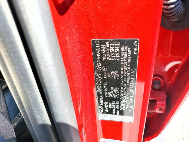 Продажа на аукционе авто 2024 Hyundai Tucson, vin: 5NMJE3DE3RH414075, номер лота: 53396576