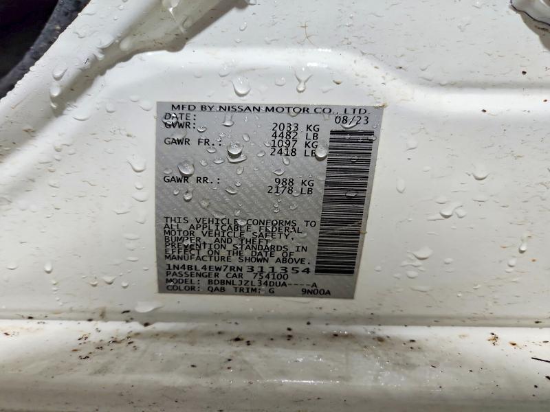 53781116 :رقم المزاد ، 1N4BL4EW7RN311354 vin ، 2024 Nissan Altima مزاد بيع