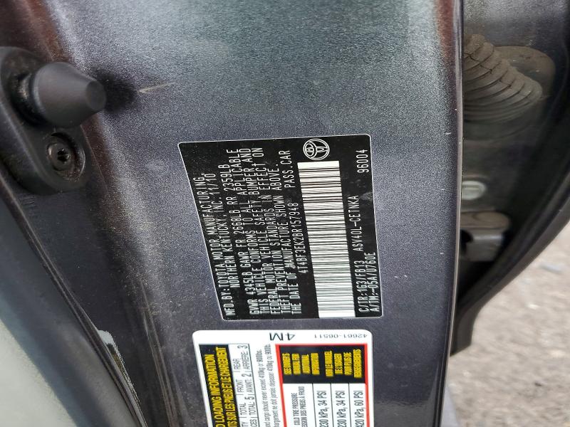 53620106 :رقم المزاد ، 4T4BF3EK2BR157948 vin ، 2011 Toyota Camry مزاد بيع