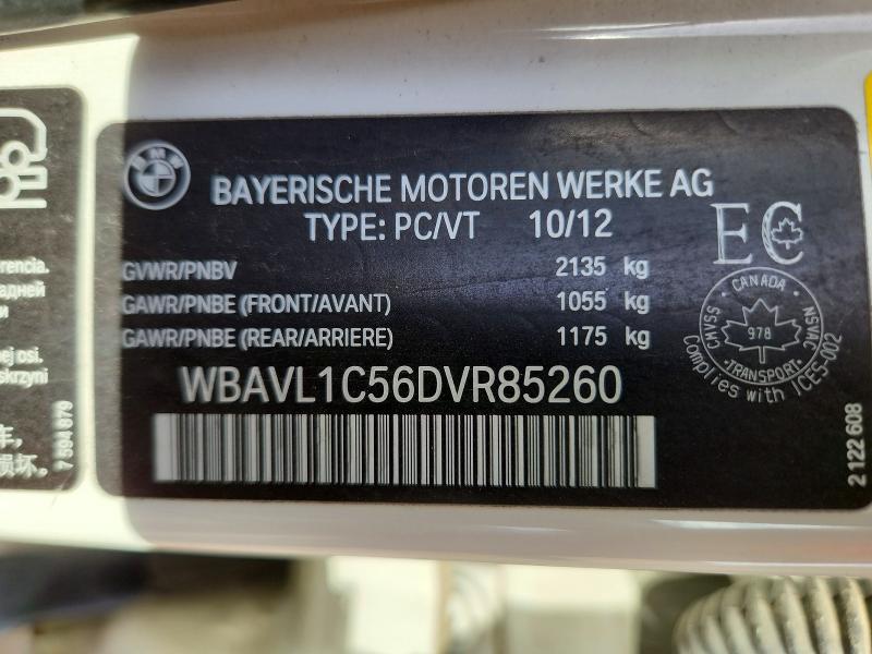2013 Bmw X1 მანქანა იყიდება აუქციონზე, vin: WBAVL1C56DVR85260, აუქციონის ნომერი: 52528676