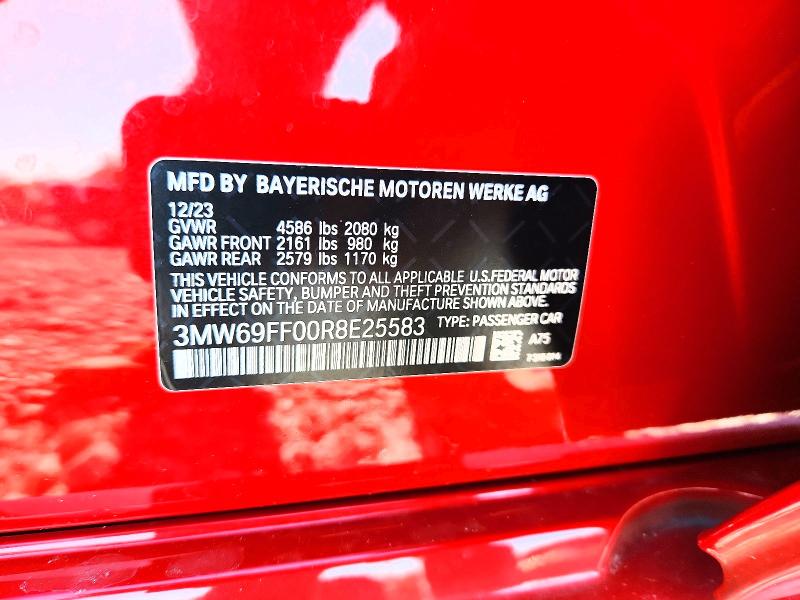 Aukcja sprzedaży 2024 Bmw 330i, vin: 3MW69FF00R8E25583, numer aukcji: 53577306