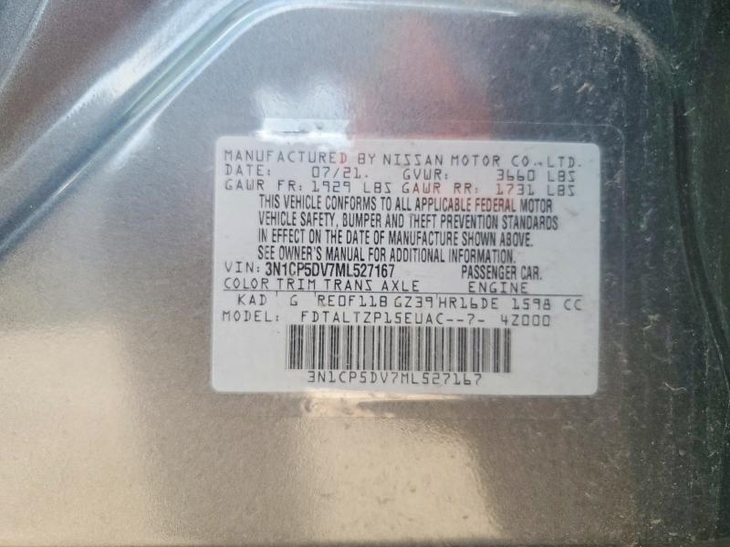Aukcja sprzedaży 2021 Nissan Kicks, vin: 3N1CP5DV7ML527167, numer aukcji: 54416996