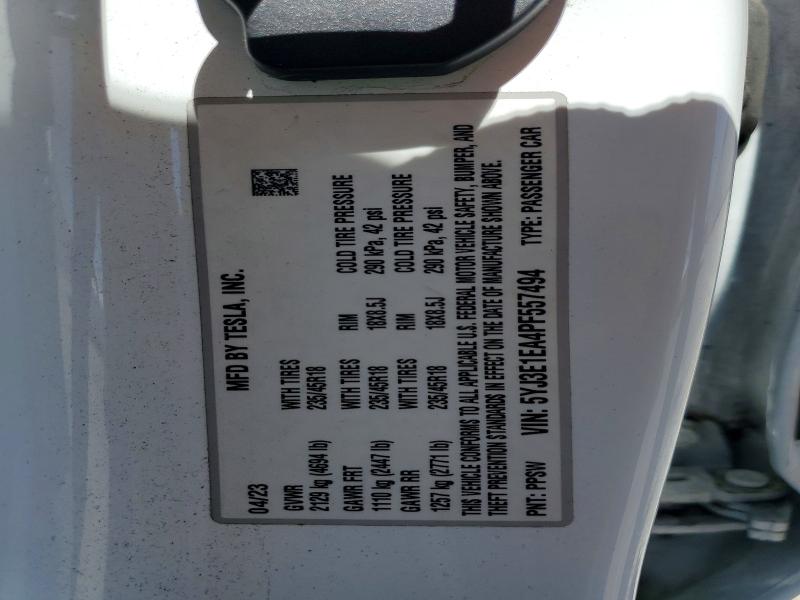 Продажа на аукционе авто 2023 Tesla Model 3, vin: 5YJ3E1EA4PF557494, номер лота: 53423166