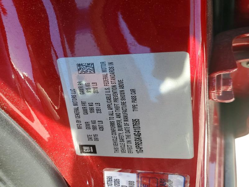 Продажа на аукционе авто 2016 Buick Verano, vin: 1G4PR5SK4G4107695, номер лота: 53120426