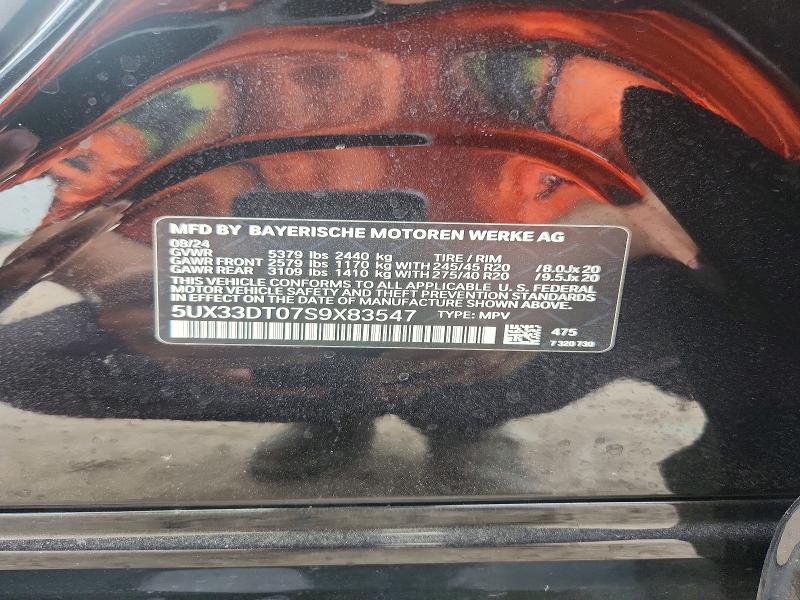 Aukcja sprzedaży 2025 Bmw X4, vin: 5UX33DT07S9X83547, numer aukcji: 51986006
