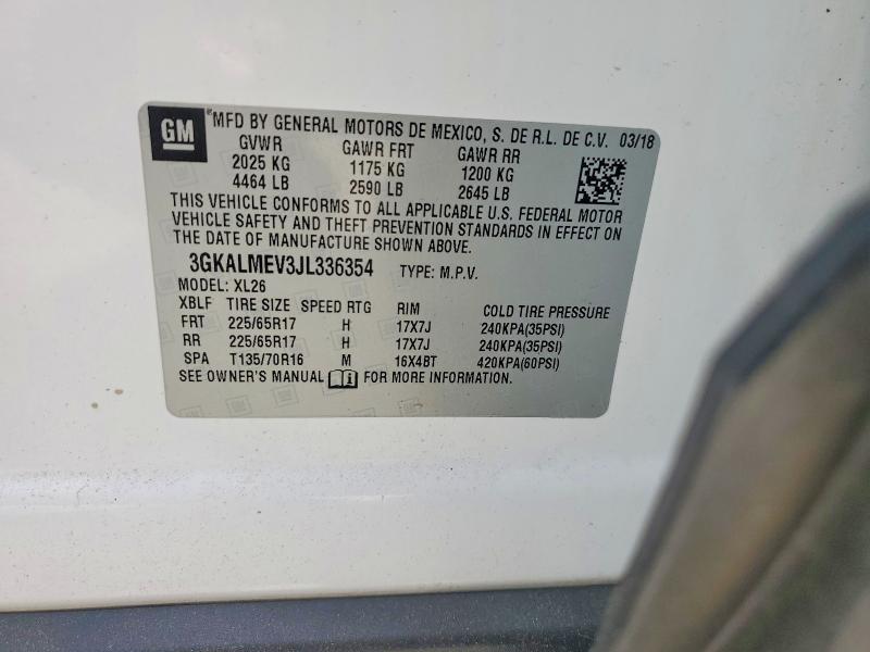 Aukcja sprzedaży 2018 Gmc Terrain, vin: 3GKALMEV3JL336354, numer aukcji: 53240176