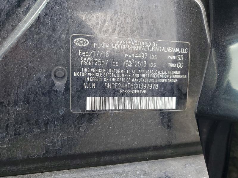 Продаж на аукціоні авто 2016 Hyundai Sonata, vin: 5NPE24AF6GH397978, номер лоту: 54893876