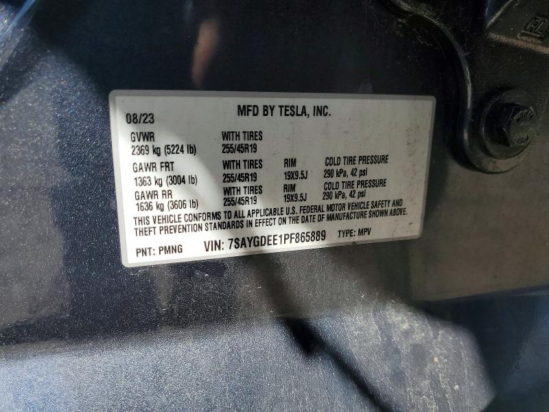 Продаж на аукціоні авто 2023 Tesla Model Y, vin: 7SAYGDEE1PF865889, номер лоту: 53791266