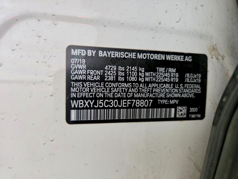 Продажа на аукционе авто 2018 Bmw X2, vin: WBXYJ5C30JEF78807, номер лота: 53966046