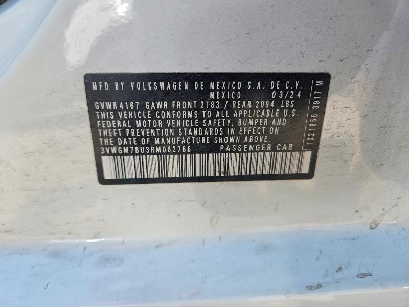 Продажа на аукционе авто 2024 Volkswagen Jetta, vin: 3VWGM7BU3RM062785, номер лота: 51608026