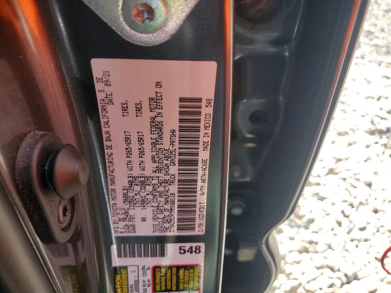 Aukcja sprzedaży 2021 Toyota Tacoma, vin: 3TMAZ5CN7MM160118, numer aukcji: 53753956