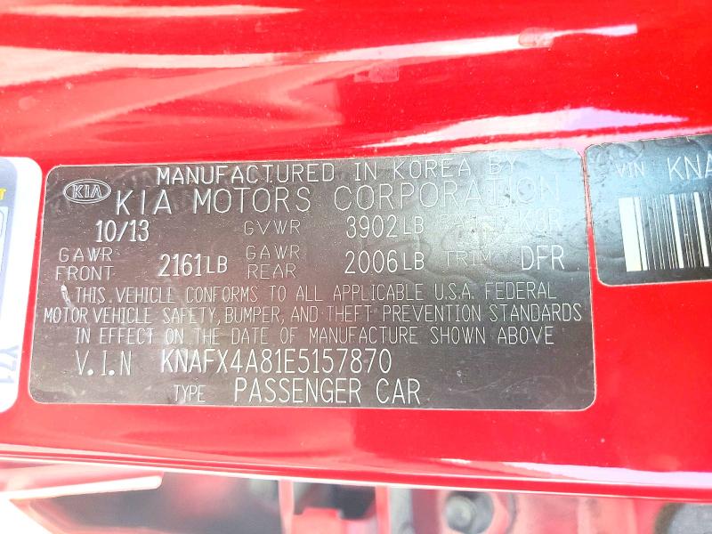 Продажа на аукционе авто 2014 Kia Forte, vin: KNAFX4A81E5157870, номер лота: 53670126