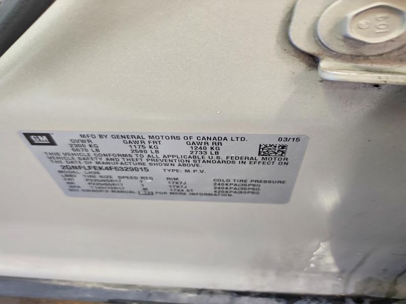Продажа на аукционе авто 2015 Chevrolet Equinox, vin: 2GNFLFEK4F6329015, номер лота: 52174306