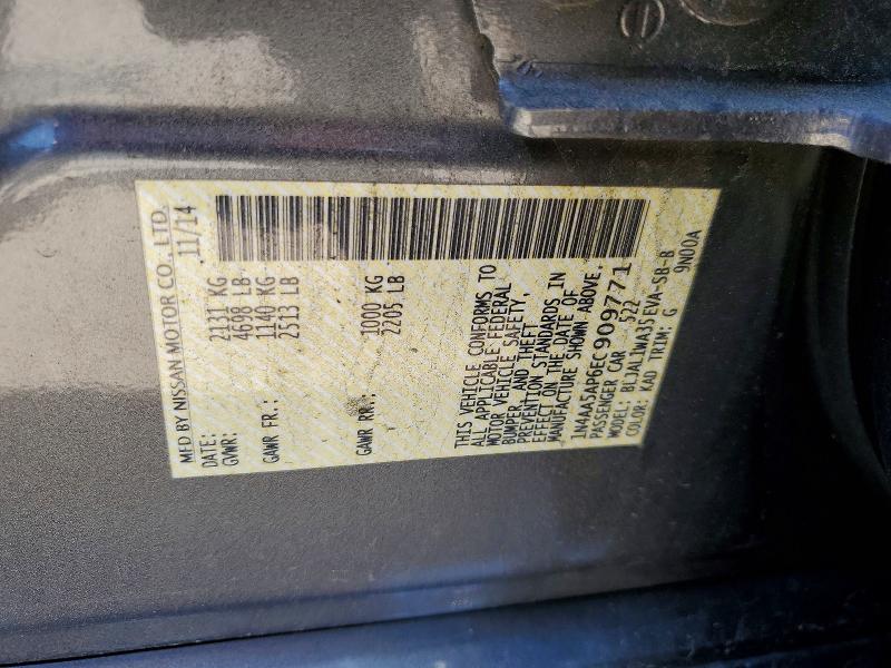 52552796 :رقم المزاد ، 1N4AA5AP6EC909771 vin ، 2014 Nissan Maxima مزاد بيع